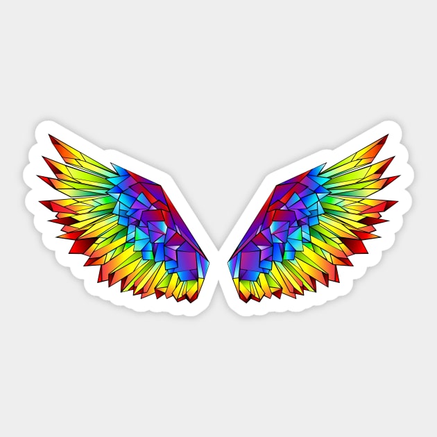 Rainbow Polygonal Wings Sticker by Blackmoon9